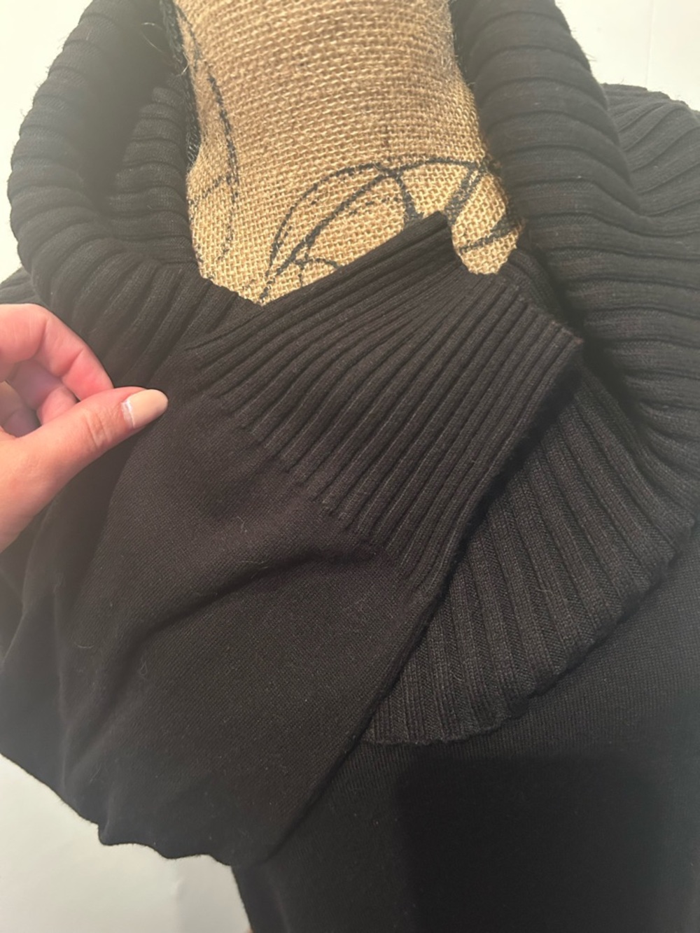 Black Cowl Neck Sweater - Picture 2 of 5